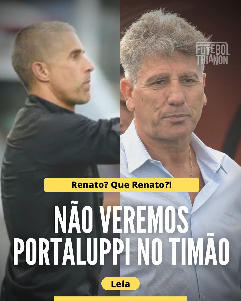 futeboltrianon's tweet photo. PORTAS FECHADAS! ❌ 

No que depender da diretoria do #Corinthians, Renato Gaúcho não será procurado e Sylvinho permanece como treinador do Timão para a #Libertadores do ano que vem. 

Saiba mais: https://t.co/U1dCgLgm2B https://t.co/BurrEhCRD0