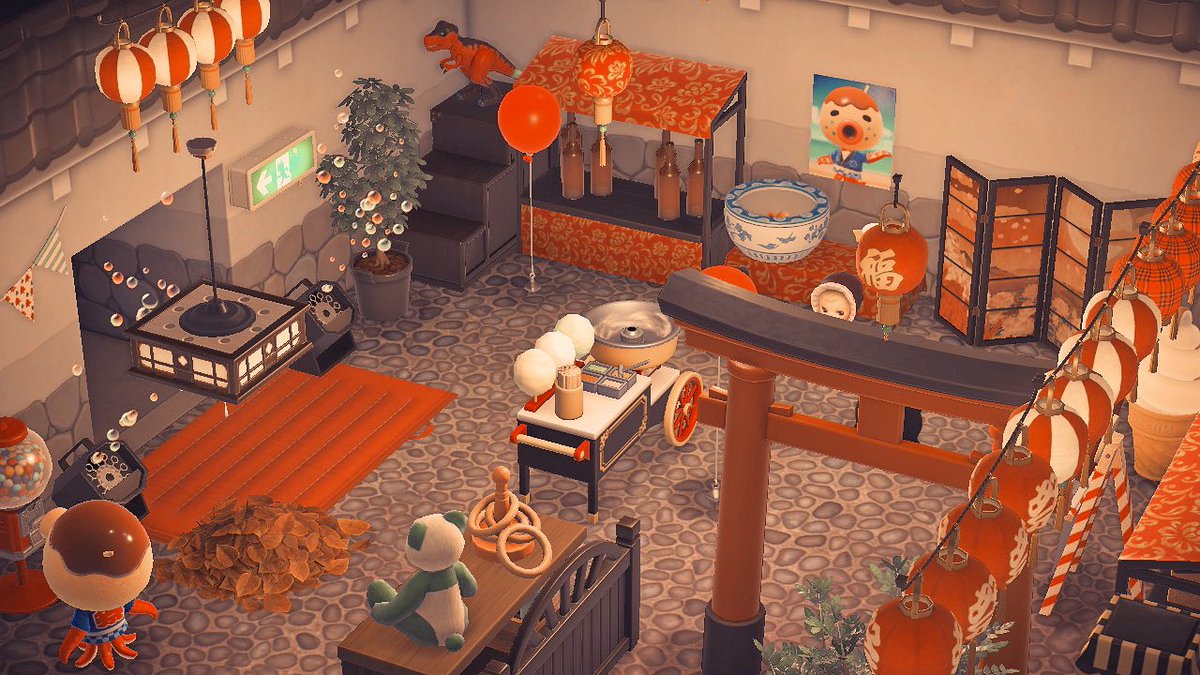 ithacacrossing's tweet photo. zucker’s little festival 🏮 i’ve never met him before offering him a vacation home and he’s literally the most adorable ♥️✨ #happyhomeparadise #acnhdesign #acnh 🔖 https://t.co/D60PDCBnFV