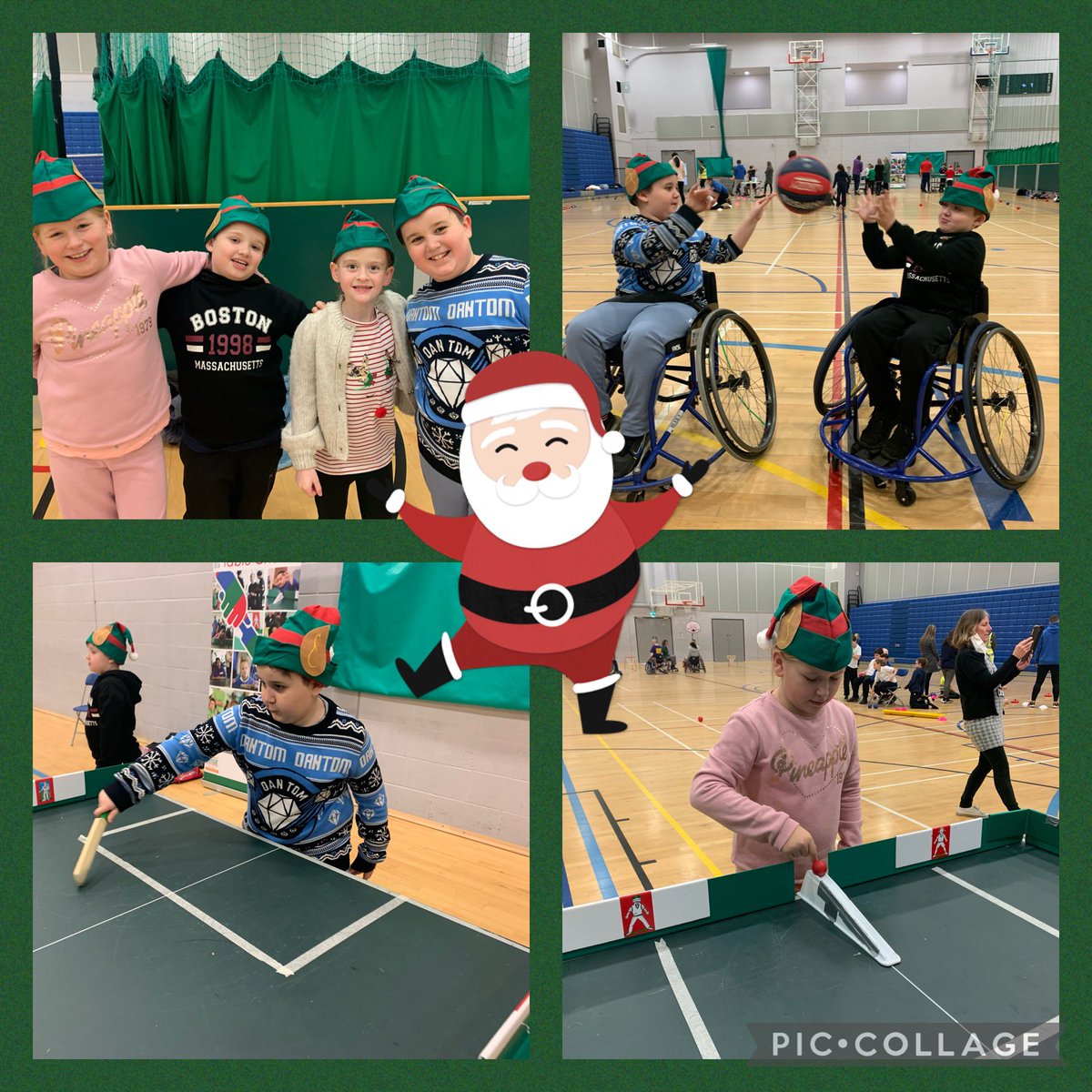 StBernardsep's tweet photo. We had an absolute blast at the Christmas Inclusive Sports Festival. Boccia, wheelchair basketball, table top cricket and curling. Thank you @TheEPortSSP @PhoenixWBC #stbisactive https://t.co/5fFr0rBDtv
