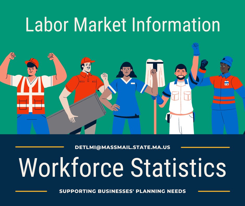 MassBizworks's tweet photo. Dept. of Unemployment Assistance's Economic Research Dept. has labor market info that help employers make sure their employee wages R competitive. 2 request info & other workforce statistics email detlmi@massmail.state.ma.us. #labormarketinformation #wagedata #industrystatistics https://t.co/de42PIKoOf
