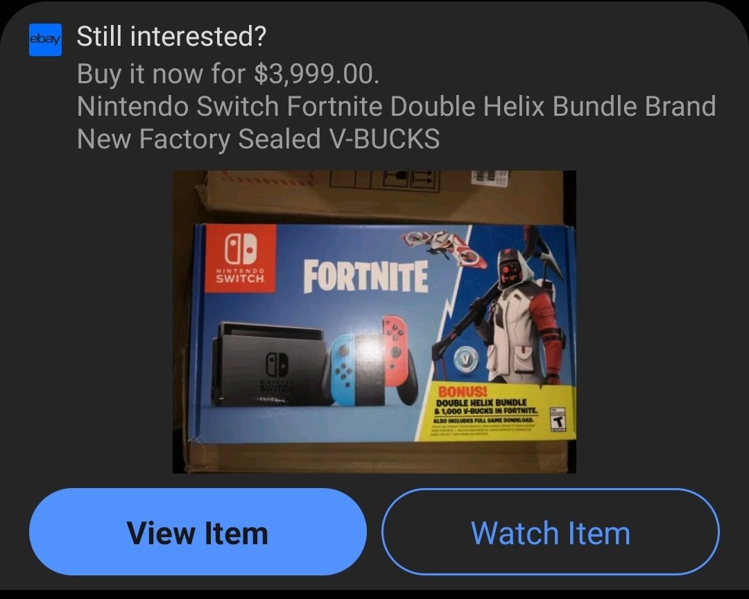 Nintendo Switch Fortnite Double Helix Bundle Brand New Factory Sealed  V-BUCKS