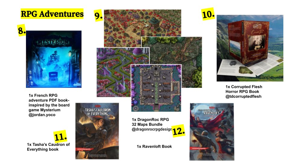 joannahliu's tweet photo. 2021 TTRPG Research survey with a huge prize pool is out. Please help spread the word.#dicegiveaway #ttrpg #dndresearch #dnd https://t.co/O68zmP3Osm https://t.co/3CJIfCokIR
