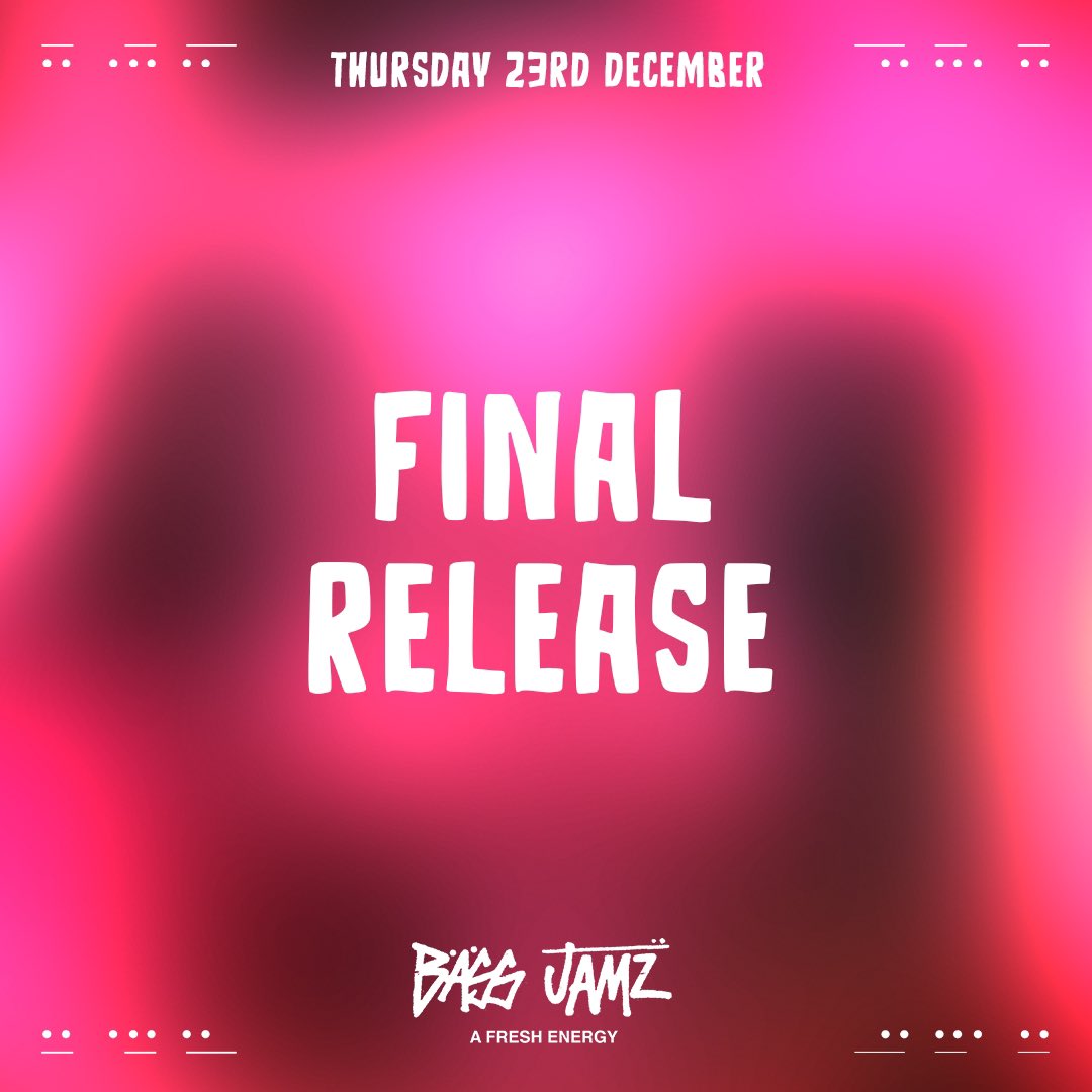 Tickets are now on final release for our party on Thursday 23rd December 🔋

Make sure to get yours now from the link in our bio before they all sell out!