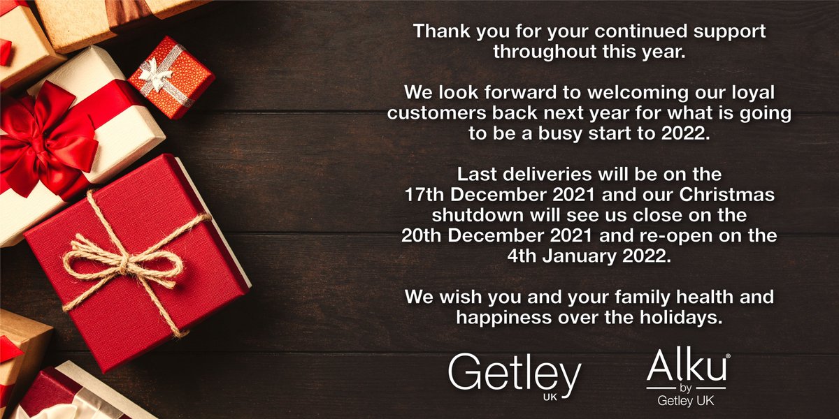 GetleyUk's tweet image. After a very busy year for all our customers, it's family time.  We wish you all a happy holiday, Christmas and happy new year.
