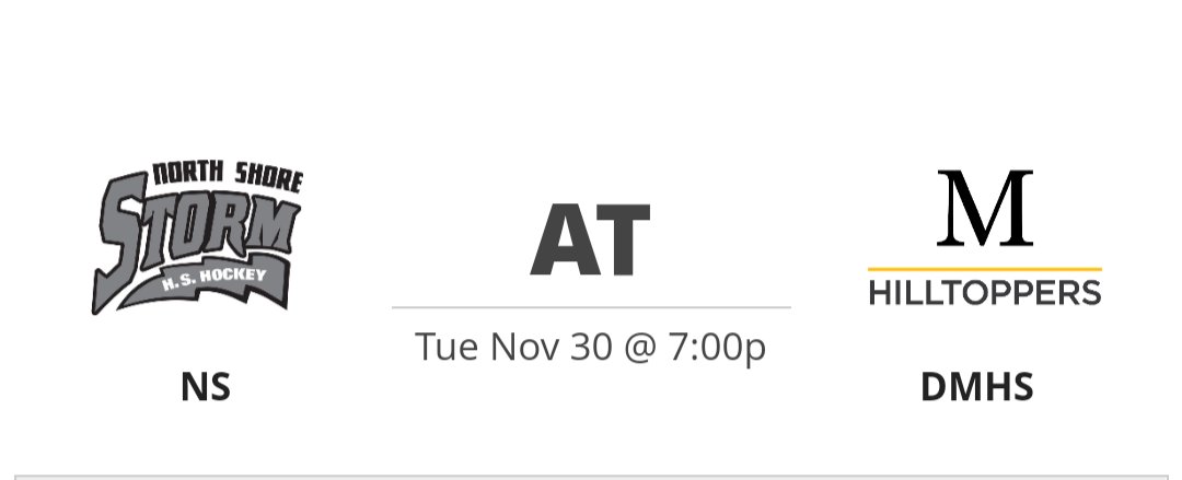 🚨Storm Gameday!🚨

🆚 Duluth Marshall Hilltoppers 
📍 Two Harbors, Minnesota 
📆Tuesday, November 30th
⏰ JV 5:00 - Varsity 7:00