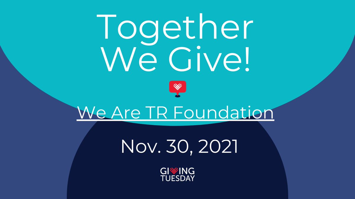 Today is #GivingTuesday! To support the We Are TR Foundation this GivingTuesday, please click the link below to donate and help us reach our goal of $10,000!

More information: bit.ly/WeAreTRGivingT…
Donate: bit.ly/DonateToWeAreT…