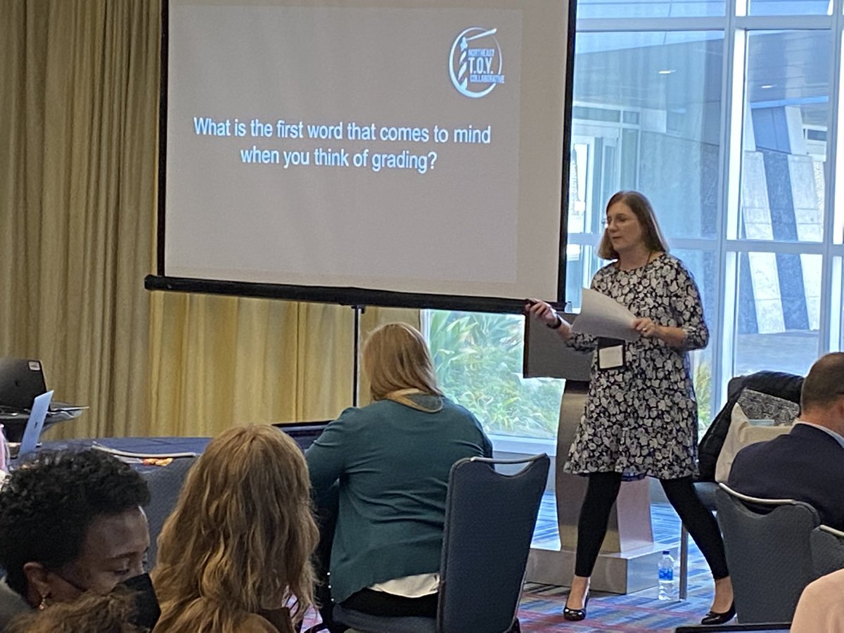 TanyaTturner's tweet photo. PQ Proud of @KristineGarvey and the Northeast TOYs as they presented standard based grading at the NCAIM Conference in Raleigh! @pqschools #NCAIM2021 #EveryChildEveryChanceEveryDay https://t.co/lxxtr1Bcrz