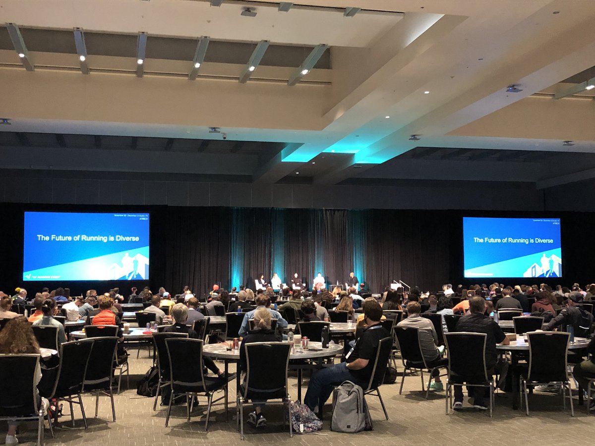therunningevent's tweet image. Happening now: The Future of Running is Diverse keynote panel at #tre21 #ridc