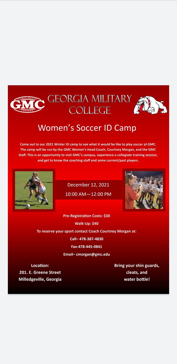 Come out to our ID Camp on December 12th!! You can DM us or contact us through the email given on the flyer. We hope to see you at it! #collegesoccer #idcamp #soccerrecruiting