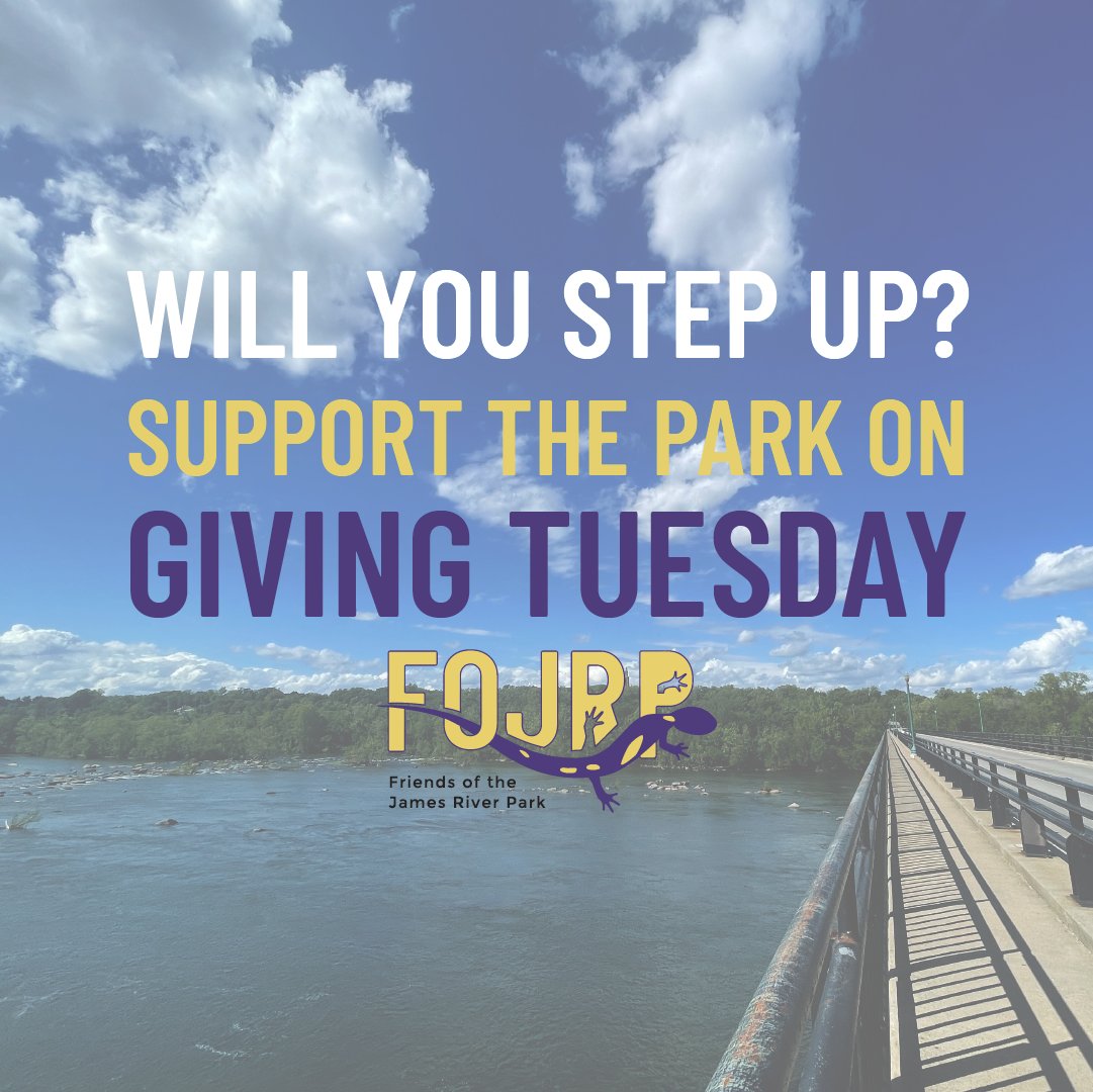 jamesriverpark's tweet photo. This Giving Tuesday we are asking you to support your James River Park System. We need your help to ensure that the Park is the best that it can be, and that it will be around for future generations. #givingtuesday  https://t.co/Y2OjiAFNlV https://t.co/7fkBElEWdJ