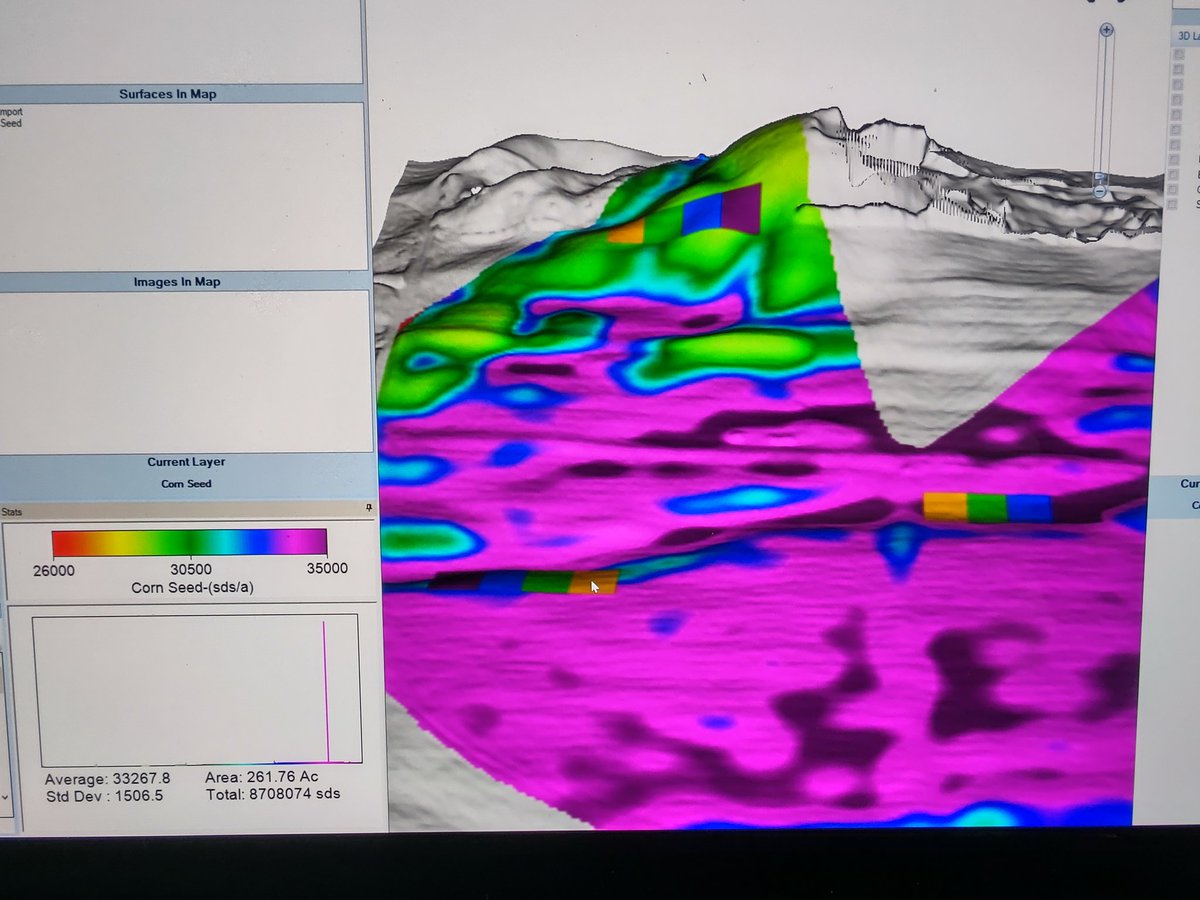 Variable rate #Corn seeding for grain.  Getting several population check blocks setup in the Rx. 

Blocks allow us to prove the economic benefits of #PrecisionAg and improve upon our knowledge base.

I try to fit blocks within the same #microenvironment for each replication...