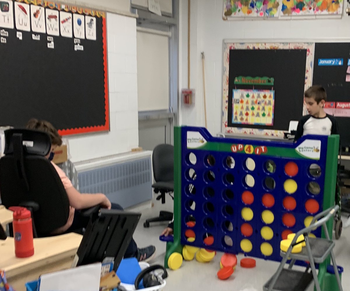 CentennialPSPJI's tweet photo. A serious game of Connect 4 between 2 masters. It took almost all the checkers. https://t.co/Jhl3Sf0fOL