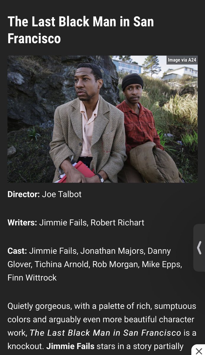 Love that this is recommended as one of the best movie’s to watch right now on Amazon prime, it’s such an incredible movie and <a href="/FinnWittrock/">Finn Wittrock</a> is great in this!🙏🏻✨ <a href="/LastBlackManSF/">The Last Black Man in San Francisco</a> 

collider.com/best-movies-on…