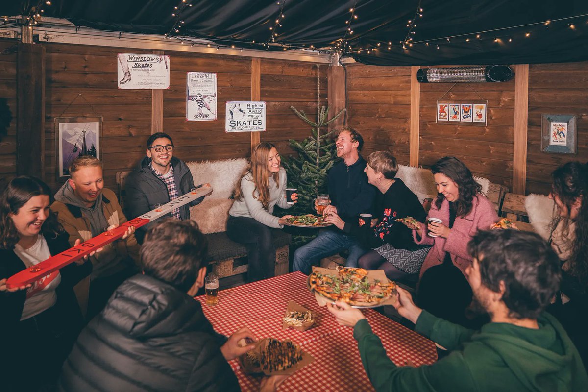 VisitBath's tweet photo. Skate across 1000 square meters of ice at Bath on Ice! ❄️ 

Once you're done skating, have a go at glow-in-the-dark adventure golf, grab a slice of pizza or warm yourself up with a luxury hot chocolate. 

Find out more and book:
https://t.co/2jv6gUTJMZ

#BathAtChristmas https://t.co/rZRxPsFV03
