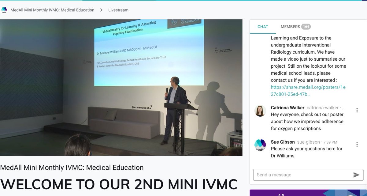 Now for another in-person speaker @Mike_W_Eyes on 'Virtual Reality in Medical Education' specifically focusing on pupillary examination

We're excited to 'see' what it's all about 👀

#IVMC4