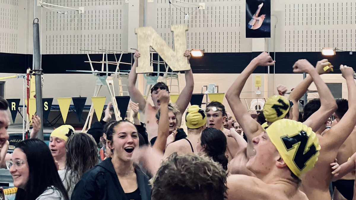 MillerNationAD's tweet photo. Swimming and Diving: The Millers protect The AquaMill with two victories over Franklin Central! The boys meet came down to the final event! #NeverDaunted 
Girls | Millers 105, Franklin Central 81.
Boys | Millers 94, Franklin Central 92. https://t.co/HPNckHUnmK