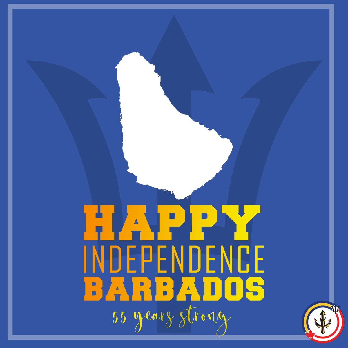 bridgetonpo's tweet photo. 🗣️ From the entire Team at Bridge•TO, we wish our fellow Bajan•Canadians &amp; all others within the diaspora a Happiest Independence Day‼️

🇧🇧🎉5️⃣5️⃣💥

💻 Graphic: @daniel_murrell

#ThisIs55
#NewRepublic
#BiM55
#BarbadosIndependence
#55YearsStrong https://t.co/Wn3yykXzNr