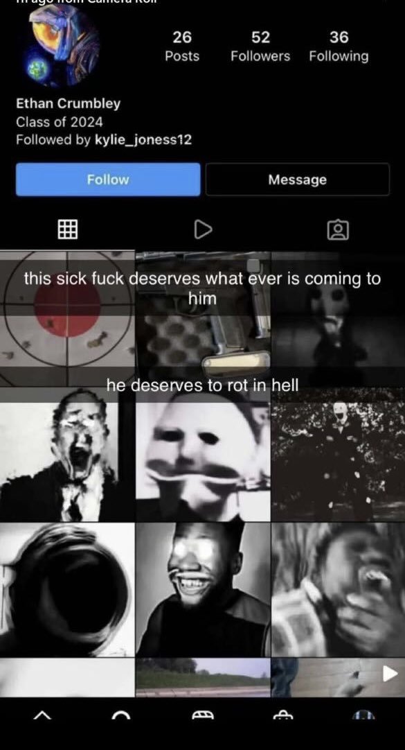 head on twitter this is the oxford school shooter ethan crumbley this is the schools fault especially since the school had sent out multiple e mails disregarding threats multiple times this month alone