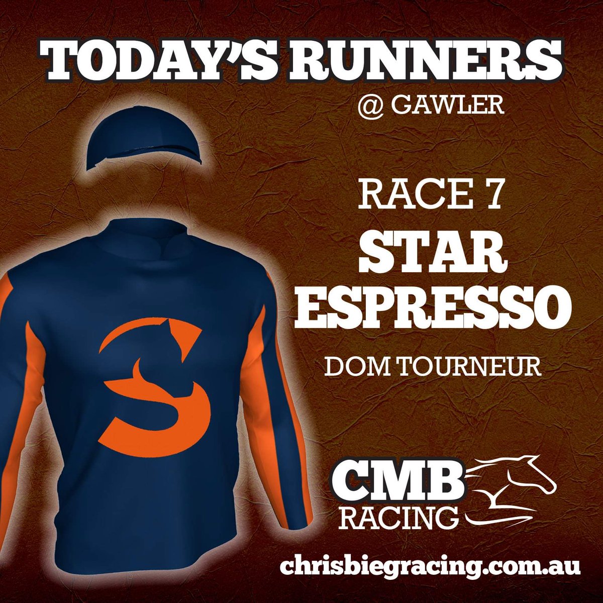 RacingCmb's tweet photo. We kick off the first day of summer racing with the one runner today at @Gawlerjockey 

STAR ESPRESSO is in RACE 7 over 1100m with @domjock 
Coming off a maiden win last start, will find this tougher but she’s a lovely filly with a bright future!

Good luck to connections 🏇🧡🖤 https://t.co/4serieVH8D