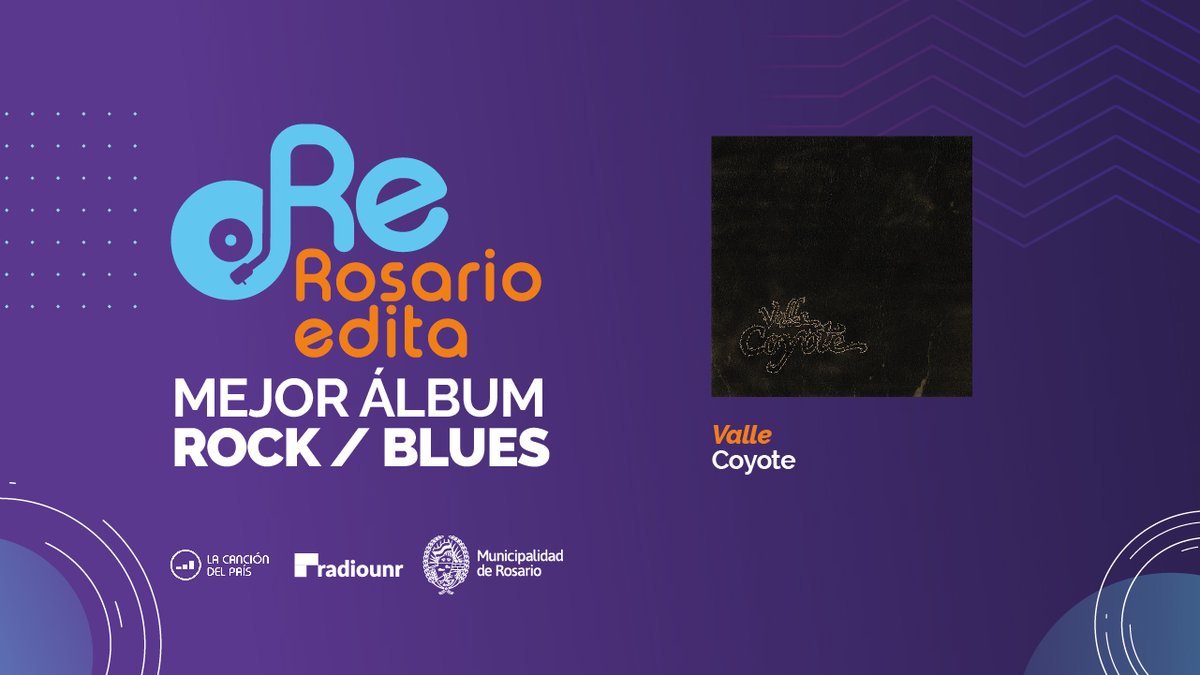 CulturaRosario's tweet photo. #RosarioEdita 2021!🏆✊💞⁣
¡Tenemos al ganador de la categoría Rock/Blues!⁣
El disco que se lleva el premio es: Coyote, de @losValle_👏👏👏⁣
¡Felicitaciones!✨ https://t.co/OBywf9leJS