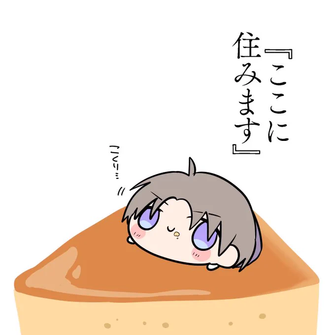 チーズケーキの中に住む決意をしたもちべ 