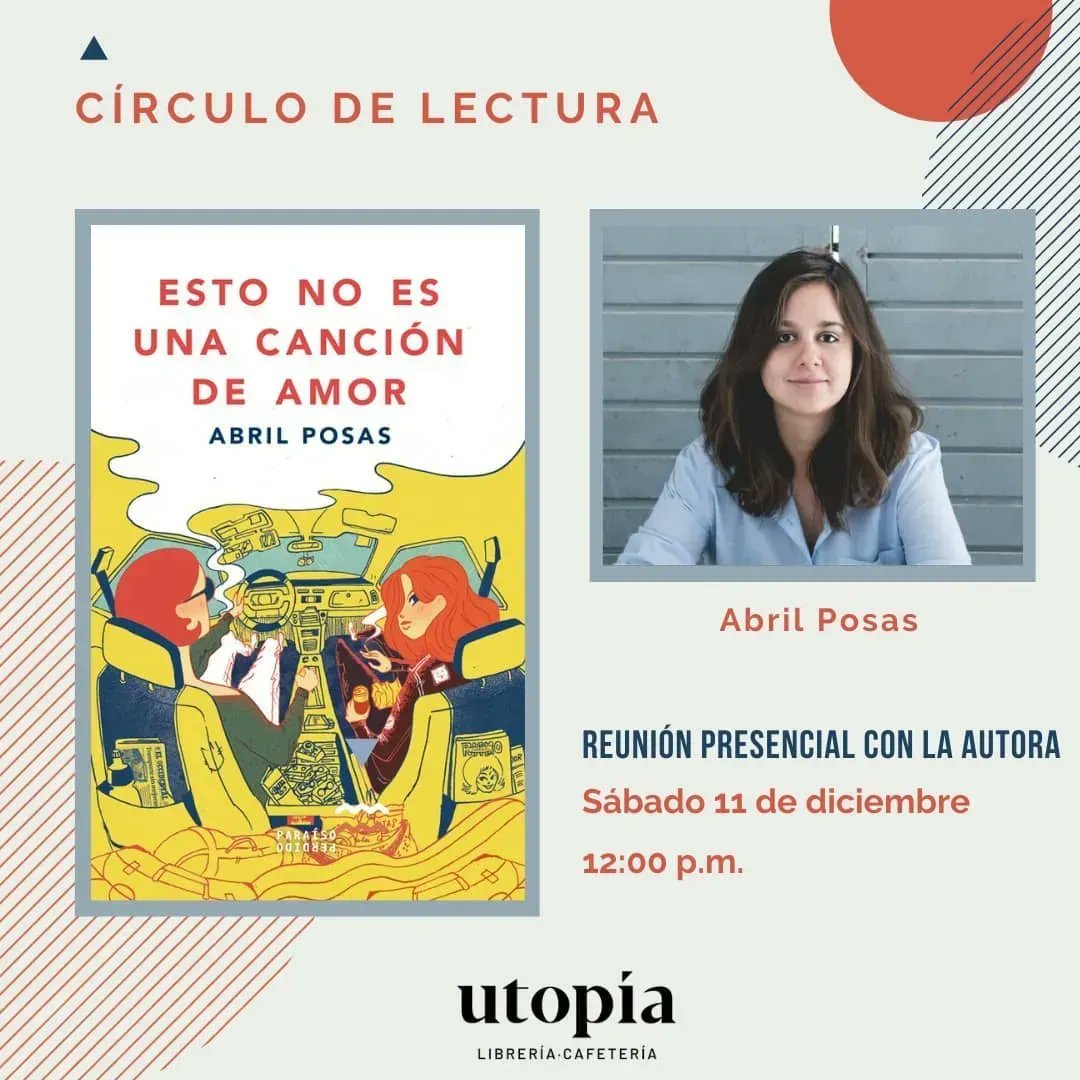 Eparaisoperdido's tweet photo. Si ya leíste «Esto no es una canción de amor» de @ladyprovolone, súmate al círculo de lectura de @UtopiaLibrosGDL para una charla con la autora. ¡No falten! https://t.co/NWQyUGpbX7