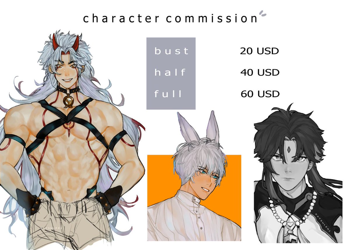 katsuleri's tweet photo. DECEMBER/HOLIDAY COMMISSIONS ARE OPEN!

Please don't hesitate to send me a message if you have any questions. 

Like past December commissions, GIFT SKETCH as a thank you for requesting my art this month ✨

RT's are appreaciate! #commissionsopen #Commission https://t.co/ruLUfAM30z