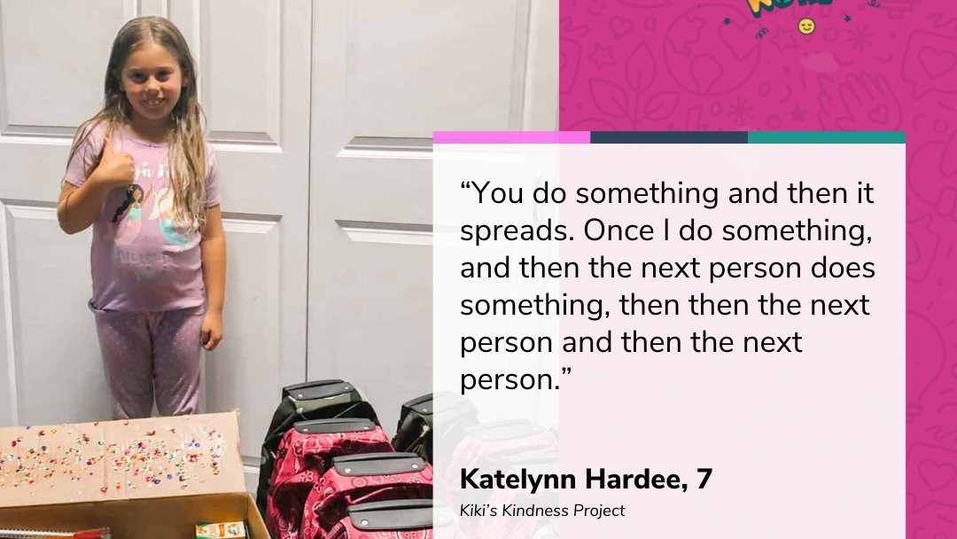 Wrapping up Upstanders month with a spotlight on our last little helper from this month’s episode of our podcast: Katelynn Hardee from Kiki’s Kindness Project! To hear the episode, read the full blog post, or learn more about Kiki’s Kindness Project, click the link in our bio!