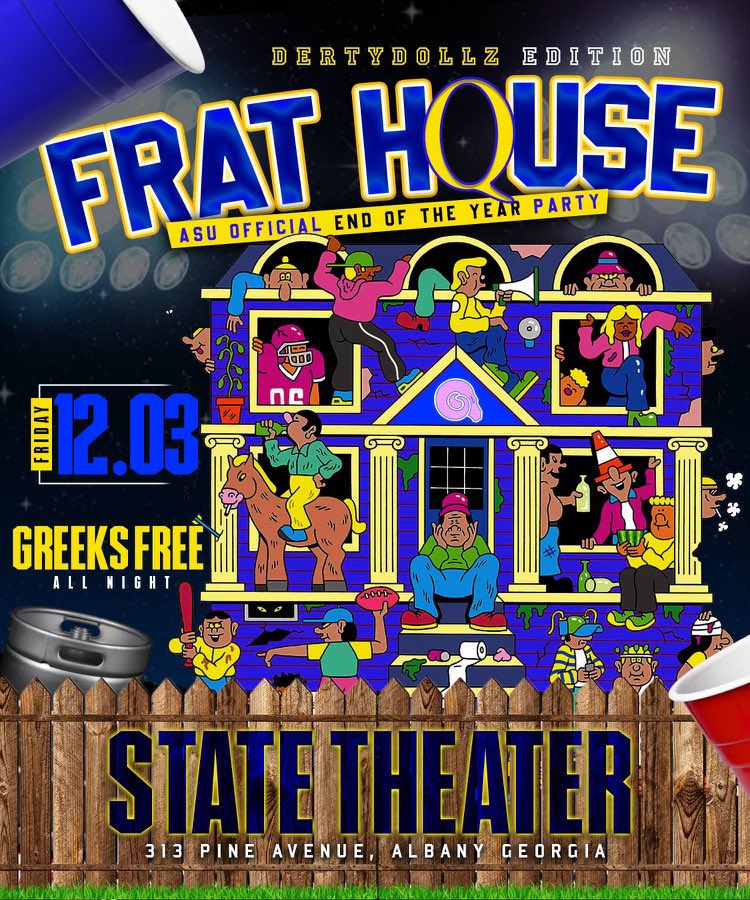 IamWigfallGirls's tweet photo. Frat House 😈 #ASU END OF THE YEAR PARTY🔥🔥 #ASUTwitter  #Fvsu #mgsu 

ALL GREEKS FREE 🗣 https://t.co/Tq6V5KADSo