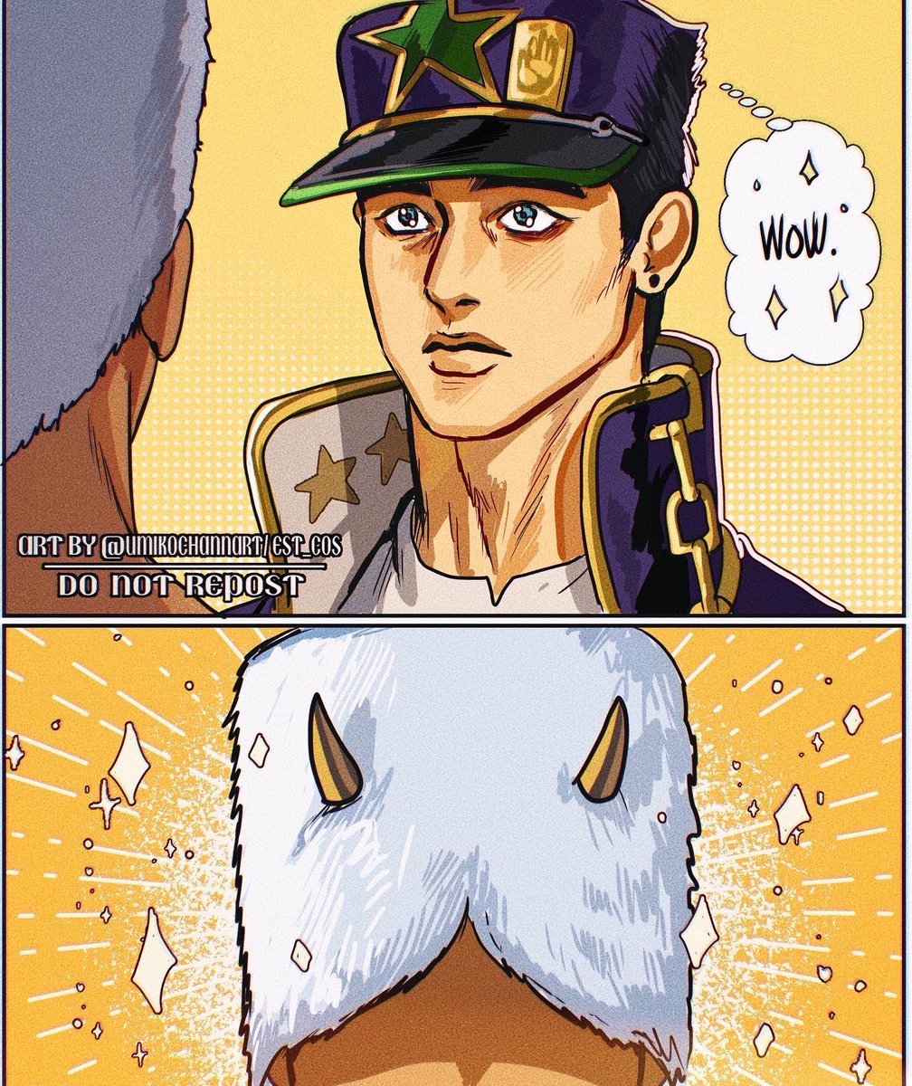 umikochannart 🌸 on Twitter: "Hair hat besties 🤧 #jojosbizarreadventure  https://t.co/Cw34RDfq4Y" / Twitter