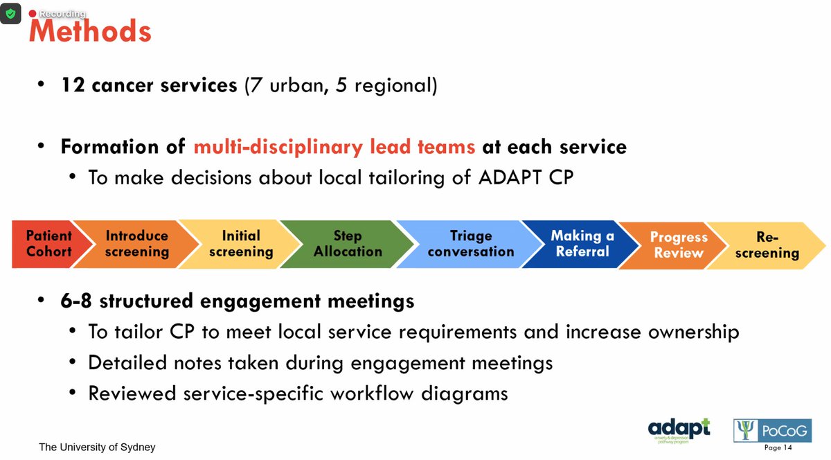 POCOG1's tweet photo. @pocog1's #ADAPT program #ClusterRCT involved 12 services across NSW including 5 regional/rural cancer services
#POCOGVSM #PsyOnc #OzOnc https://t.co/qLK4VAFd1P