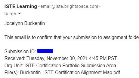 I did it! I finished and submitted my #ISTEportfolio!! Wow what a feeling! #ISTEcertification