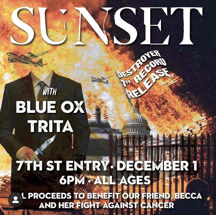 Tomorrow night at 7th St Entry / <a href="/FirstAvenue/">First Avenue</a> we’re opening for the Sunset record release show alongside our buds in Blue Ox. Doors at 6pm, all ages, over by 9:30! Let’s rage! #yes