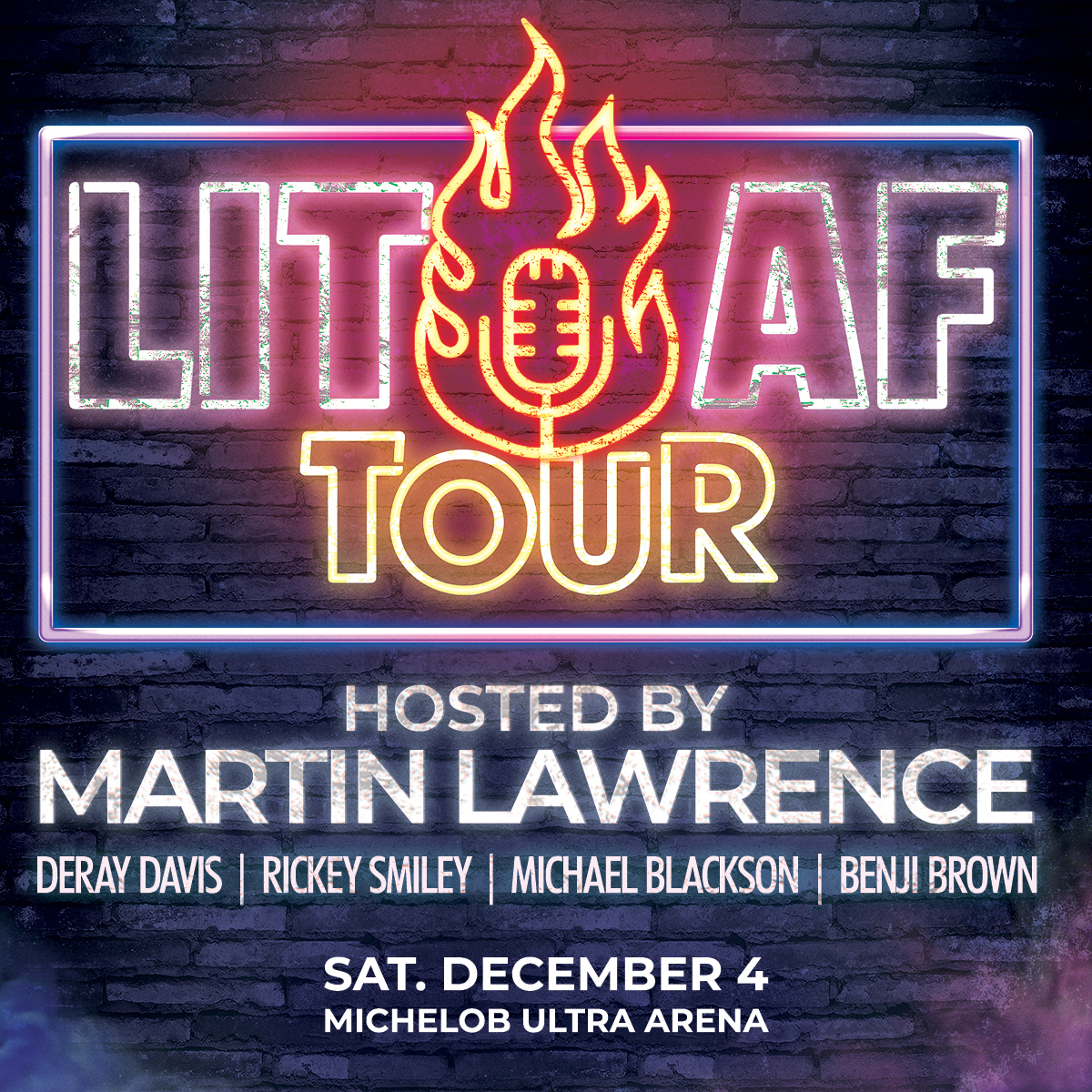 RickeySmiley's tweet photo. Being on @realmartymar's #LitAFTour has been awesome, so check out the last stop in #LasVegas on Saturday, December 4th if you're in the area!! Tickets: https://t.co/bH3JL1DaX0 https://t.co/HnynIZaynb