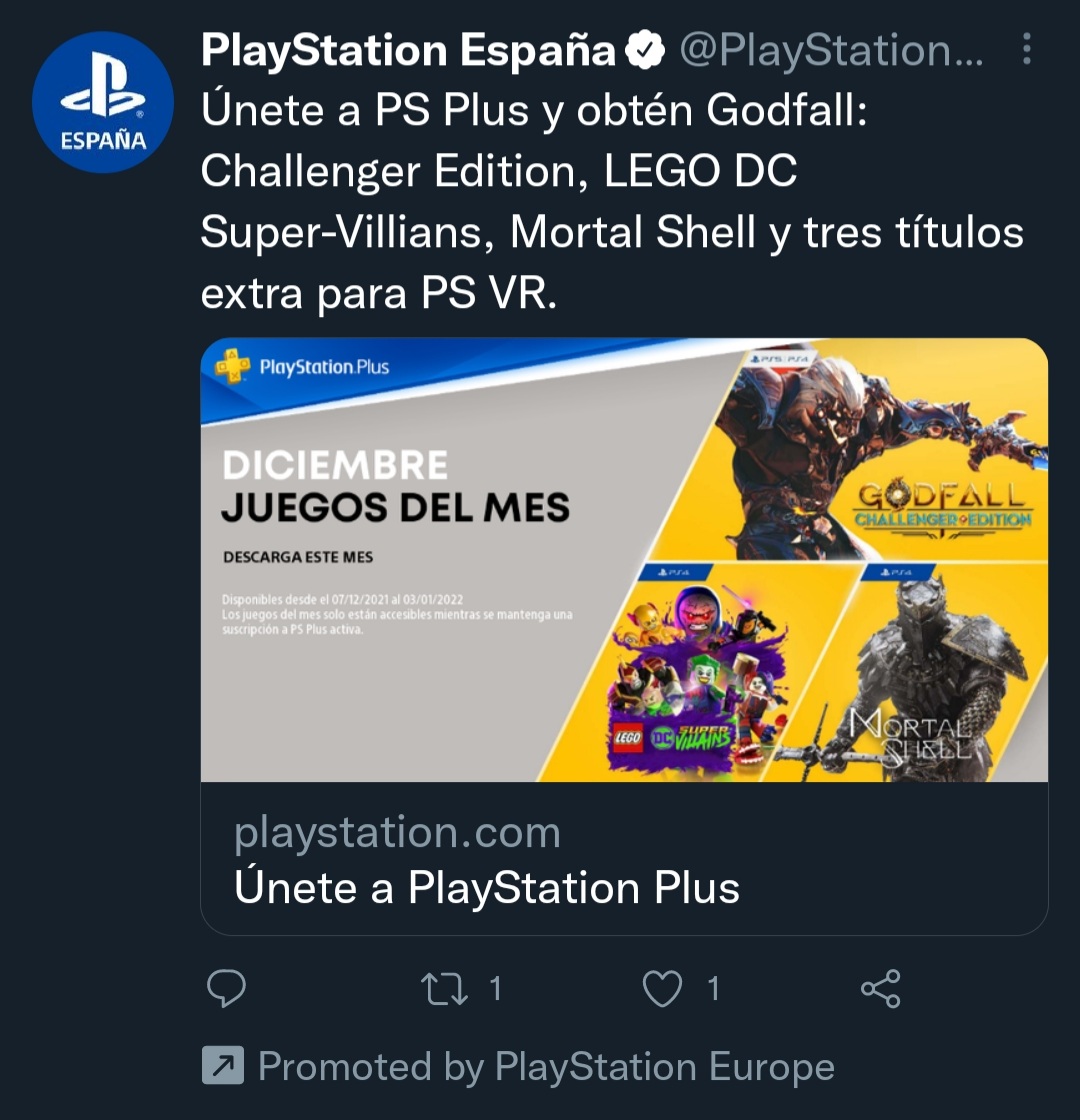 PlayStation Plus (PS+) - 12 Month Subscription (Spain)