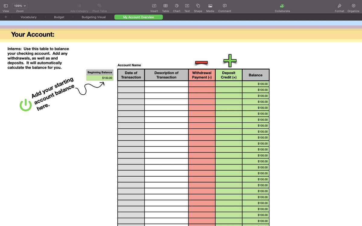 appyteacher's tweet photo. Excited for #WSDProjectLife Interns to dive into this interactive #Numbers learning template to support learning in personal financial literacy!  Our very own intern @AccessJer20 helped develop this and consulted on its accessibility! #AppleEducation https://t.co/TRxf6M4421
