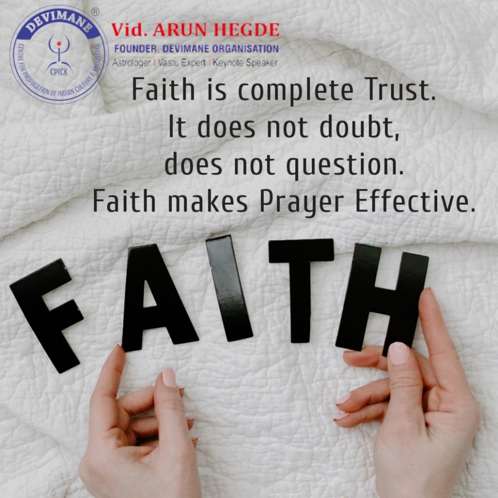arun_hegade's tweet photo. Faith is complete Trust.
It does not doubt,
does not question.
Faith makes Prayer Effective.
Good morning..stay blessed..
#devimanecpick
#Spirituality #InspirationalQuotes #Faith #wednesdaythought #morningmotivation #Belgaum #arunhegdespeaks #Wisdom #devimanebelgaum #Prayer https://t.co/5mbePjAsFY