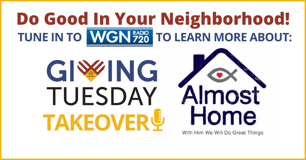 MarquetteBank's tweet photo. Our next non-profit partner Almost Home will be interviewed today at 7:30 PM.  @WGNRadio host, John Landecker, will be speaking with Sarah Galvan to discuss her Oak Lawn non-profit. 🏠 Learn how you can help >> https://t.co/YoWXAHjVTP  #MBGivesBack @OakLawnPatch @OakLawnVill https://t.co/tYz0NM5BMg