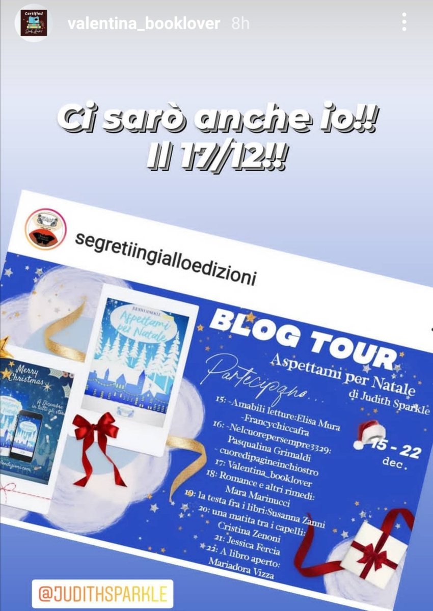 cappellodilibri's tweet photo. Grazie alle blogger che stanno leggendo il nuovo romanzo natalizio in anteprima 😍 Sono in trepida attesa dei vostri commenti
#AspettamiPerNatale
#romanzi #libri #natale #pubme @segretiingiallo https://t.co/2nU2l1IR29