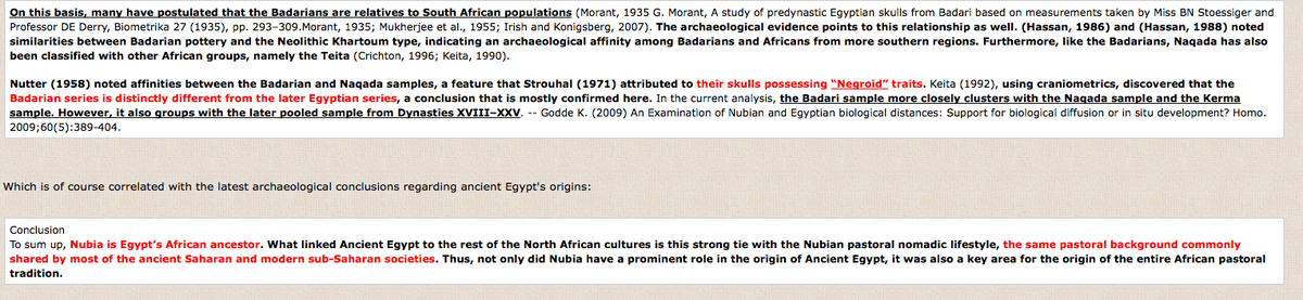 kemetnubiakamp's tweet photo. @AjnaEastQueen @Serisly_ @Kabelo07631221 @Africa_Archives It would be anthropologists, not archaeologists who'd verify human remains and those anthropologists routinely along with archaeologists examining cultural items said: Black people. https://t.co/yTSJvHHtTW
