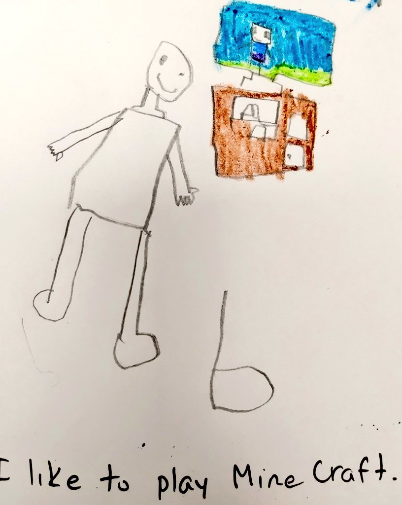 As part of our identity inquiry and discovering our unique interests, students answered the question "What do you like to play with?"