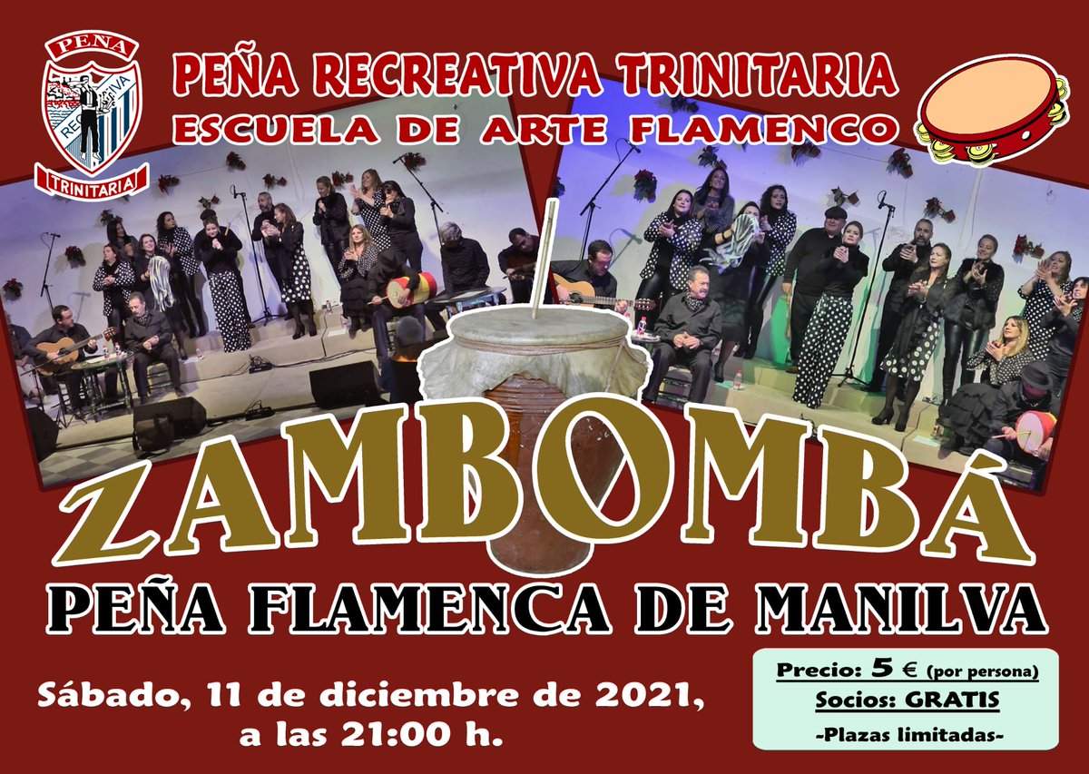 PRTrinitaria's tweet photo. #Zambomba en nuestra sede
Entrada por orden de llegada
#Malaga #CofradiasMLG #PeñaTrinitaria https://t.co/lQw4YKlXhS