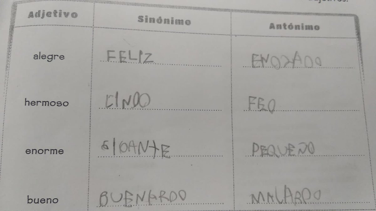 Tinchoo9999's tweet photo. Mi viejo tomó un examen en segundo grado y este fue el resultado de un alumno: https://t.co/gBTqV0Pqs5