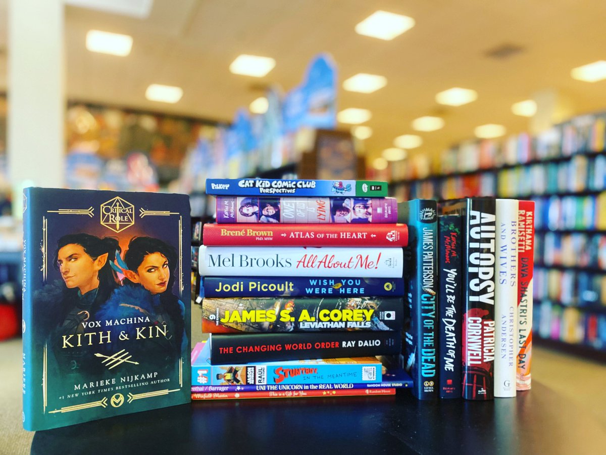 BNFresno's tweet photo. Look at todays new release lineup! What are you adding to your TBR pile? One of our booksellers is excited for Kith &amp; Kin by @mariekeyn 
#bnfresno #barnesandnoble #newreleasetuesday #criticalrole https://t.co/Z6u9EI8yRE