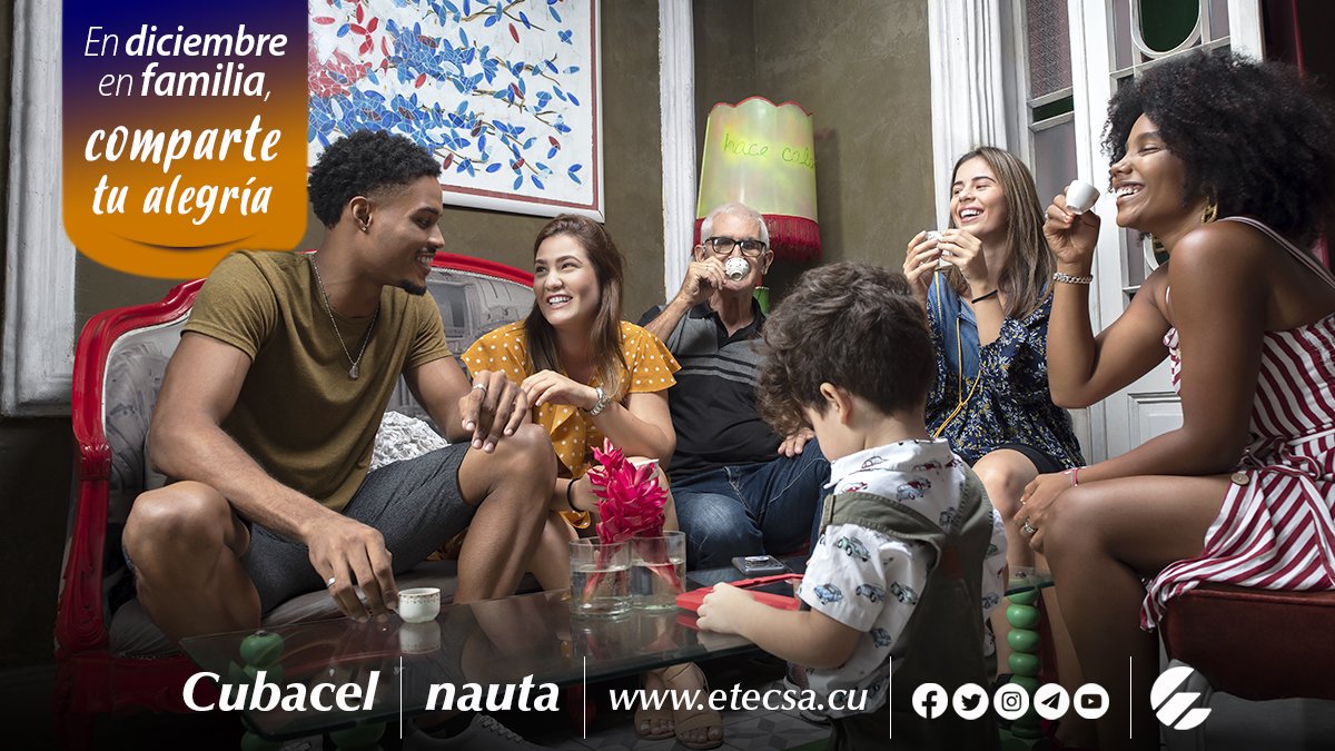 ETECSA_Cuba's tweet photo. Del 1ro de diciembre de 2021 al 10 de enero del 2022, #Promoción de descuento para #Nauta‼️
✔ 50% de descuento para las horas Extra de #NautaHogar de 11 pm a 12 del mediodía.
✔ 50% de descuento para la hora de Navegación con cuentas #Nauta

¡Comparte tu Alegría! https://t.co/UbTs0wN0aX