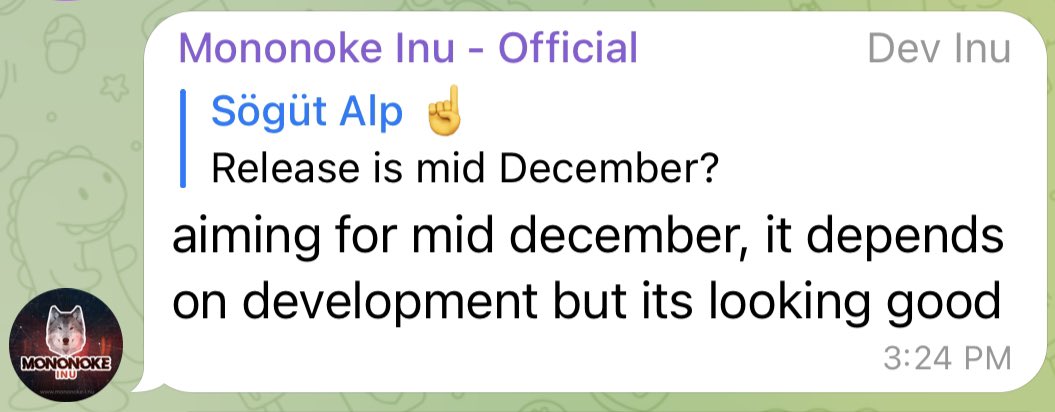 Do you guys even know what is right around the corner for Mononoke Inu? 👇 For the crypto impaired people it means this: Game come out, price go sky high, then you get less coins for shit tons more money! Buy now! #mkid #MononokeInu #nokenation #shib #fortune #saitama #eth #btc