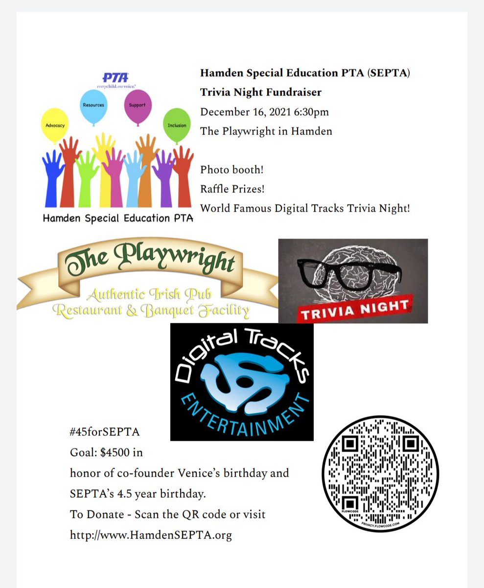 HamdenSEPTA's tweet photo. It's #GivingTuesday2021 !!  Send some love and some money to Hamden Special Education students!  Even just $5 helps us provide our kids with the resources they need to thrive and be happy and supported. Can we get to $500 by the end of tonight?  ❤❤❤

https://t.co/PRUmqAMjcU https://t.co/VyeD2Kdp3D