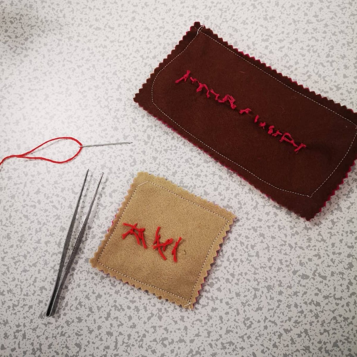 SEC_Science's tweet photo. MEDSOC practised their suturing skills this week. It's not as easy as it looks but they all did a pretty neat job! #medicsinthemaking #futuremedics #surgery #sutures #stitches #Medsoc #SEC_Science #skills #hospital #education
#medicaleducation #nursing https://t.co/uzw5fqZucN