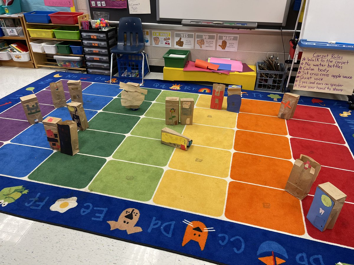 MrsPalcher's tweet photo. Today we finished learning about economics by making our own town for goods and services! Welcome to Aldrin Town! @AldrinEagles @fcpsnews #socialstudies #economics #handsonlearning https://t.co/3zcKKnGvxi