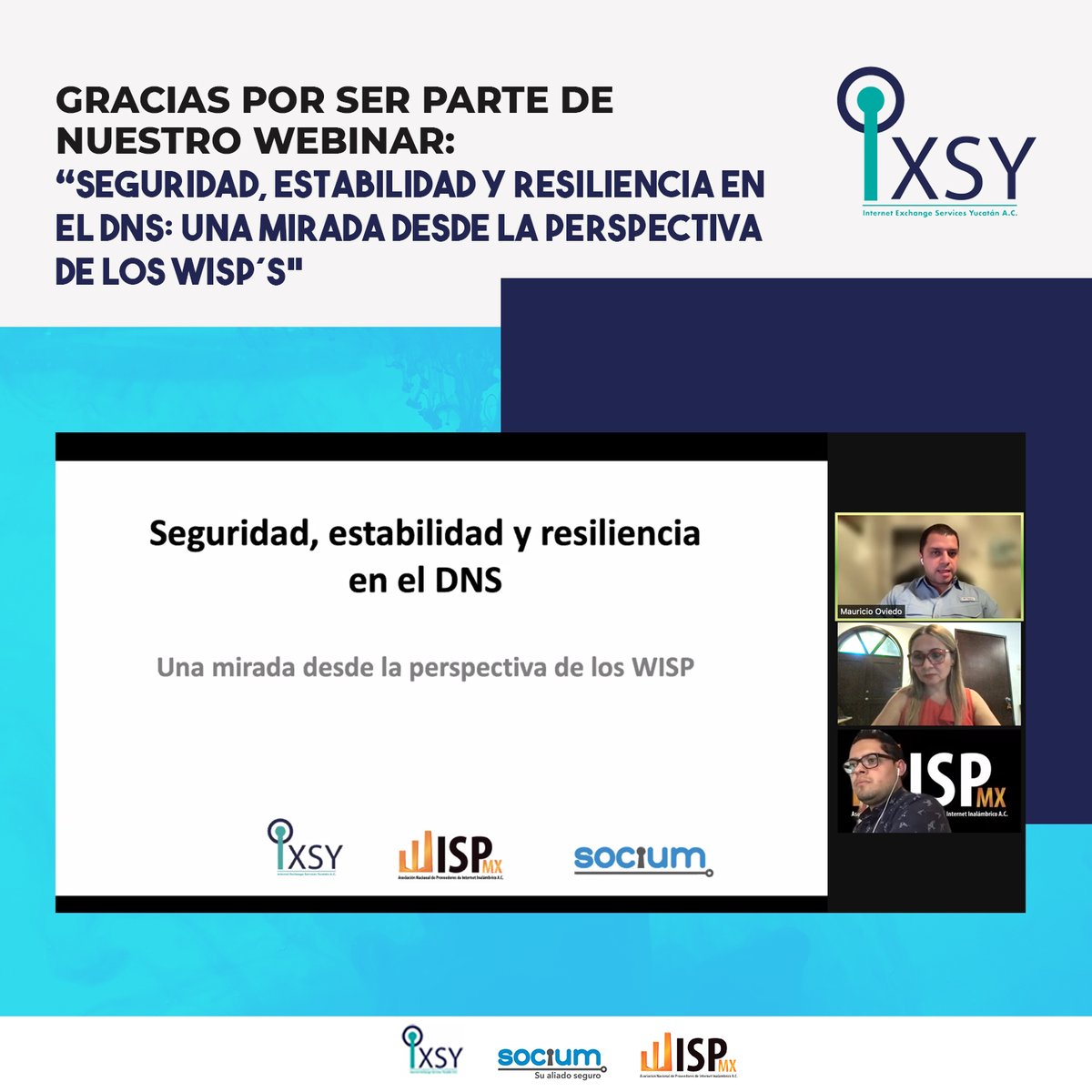 IXP_Yucatan's tweet image. 😄 ¡Agradecemos el poder haber sido parte del webinar "Seguridad, Estabilidad y Resilencia en el DNS: Una Mirada Desde la Perspectiva de los WIP´S"

#ixpyucatán #IXSY #ComunidadInterconectada

@socium @wispmexico